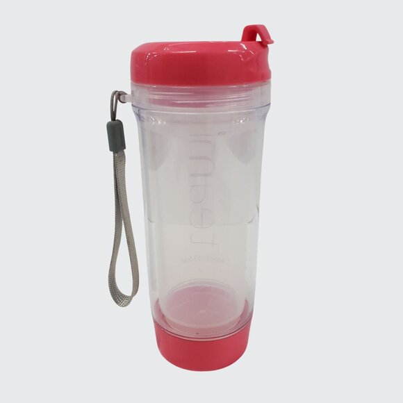 Teami 400ml Clear & Pink BPA-Free Portable Tea Infuser Bottle With Lid & Strap - Picture 3 of 12